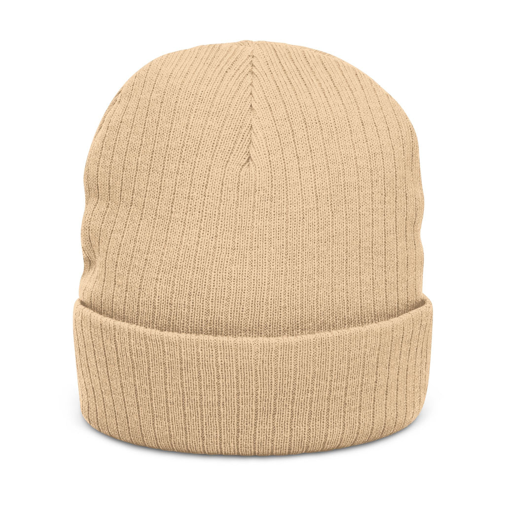 Rosecliffe Winter Ribbed Knit Embroidered Beanie