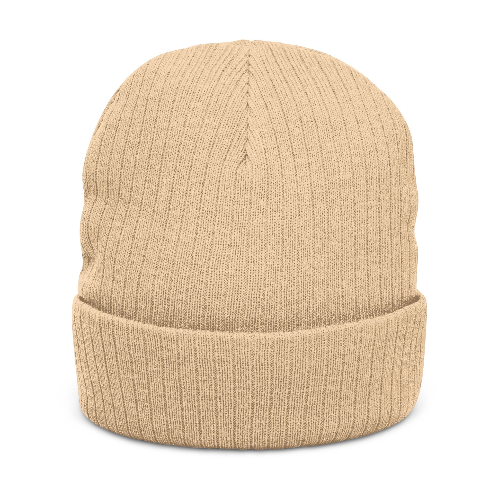 Rosecliffe Winter Ribbed Knit Embroidered Beanie