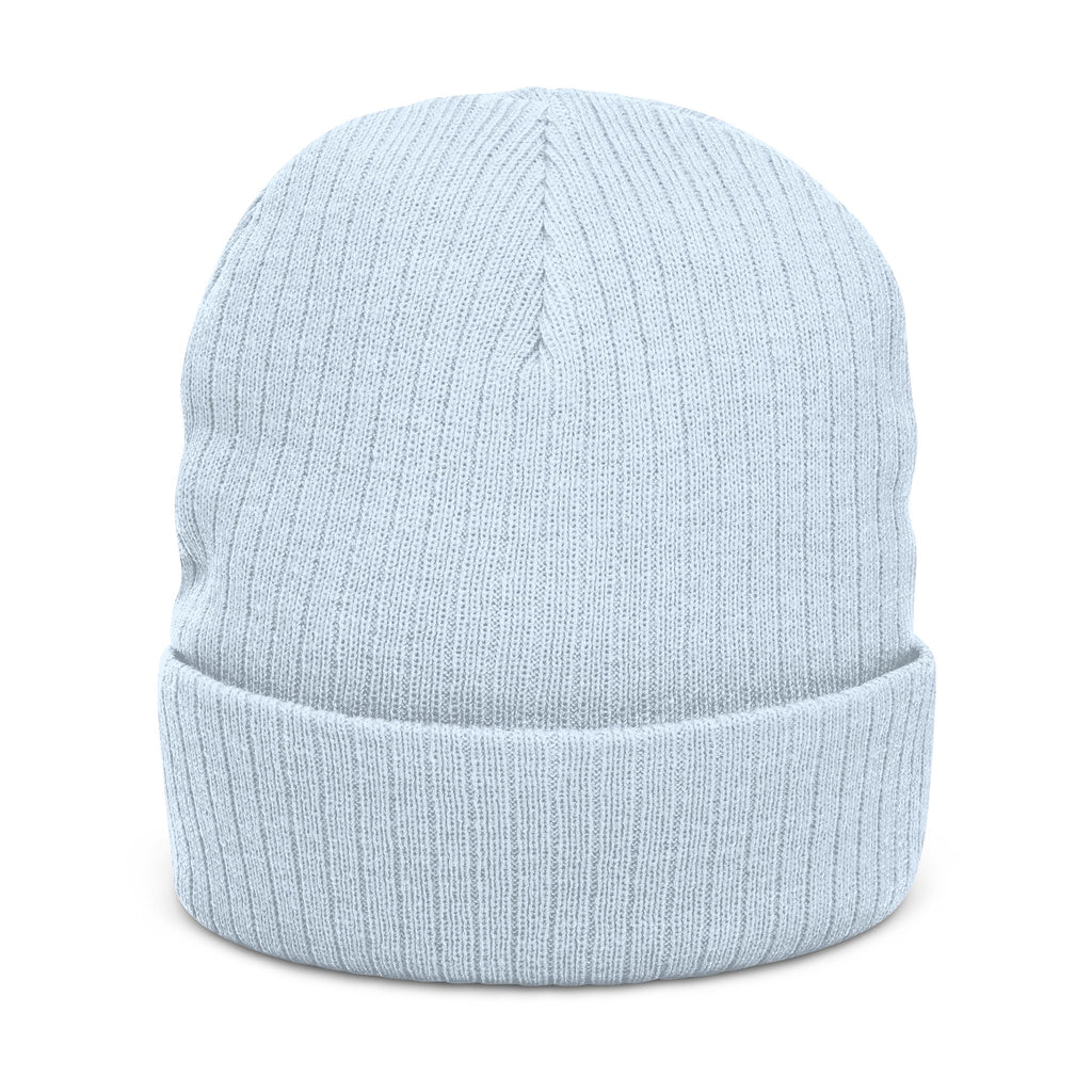 Rosecliffe Winter Ribbed Knit Embroidered Beanie