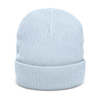 Rosecliffe Winter Ribbed Knit Embroidered Beanie