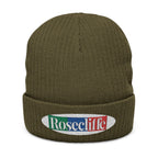 Rosecliffe Winter Ribbed Knit Embroidered Beanie