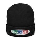 Rosecliffe Winter Ribbed Knit Embroidered Beanie