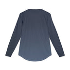 Rosecliffe Men's Long Sleeve T-Shirt Navy Slate Blue Stripe Logo Tee