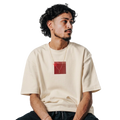 Rosecliffe Men's Graphic Tee Size Off-White Beige Crew Neck Short Sleeve