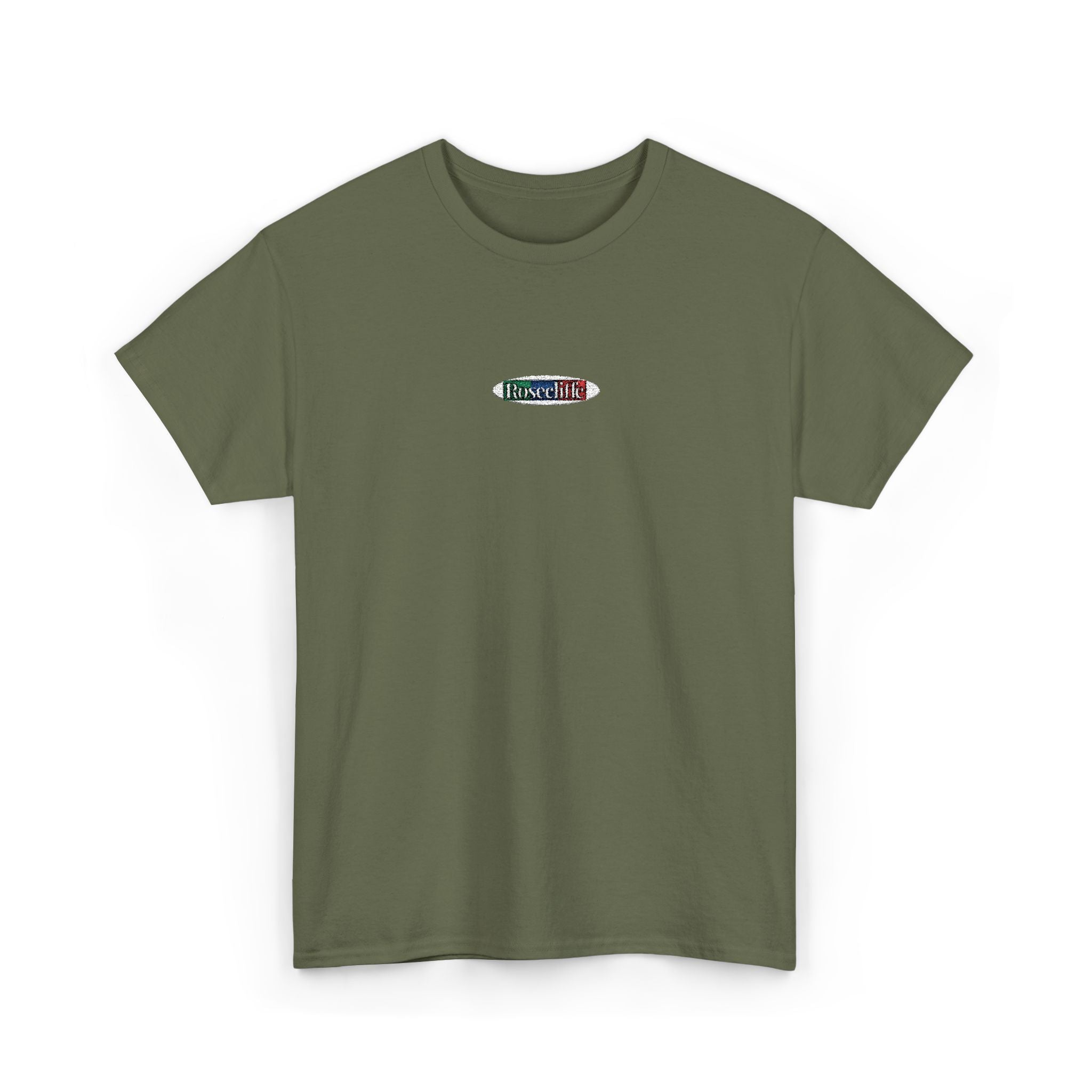 Rosecliffe Men's Graphic Tee Olive Streetwear Casual T-Shirt Short Sleeve