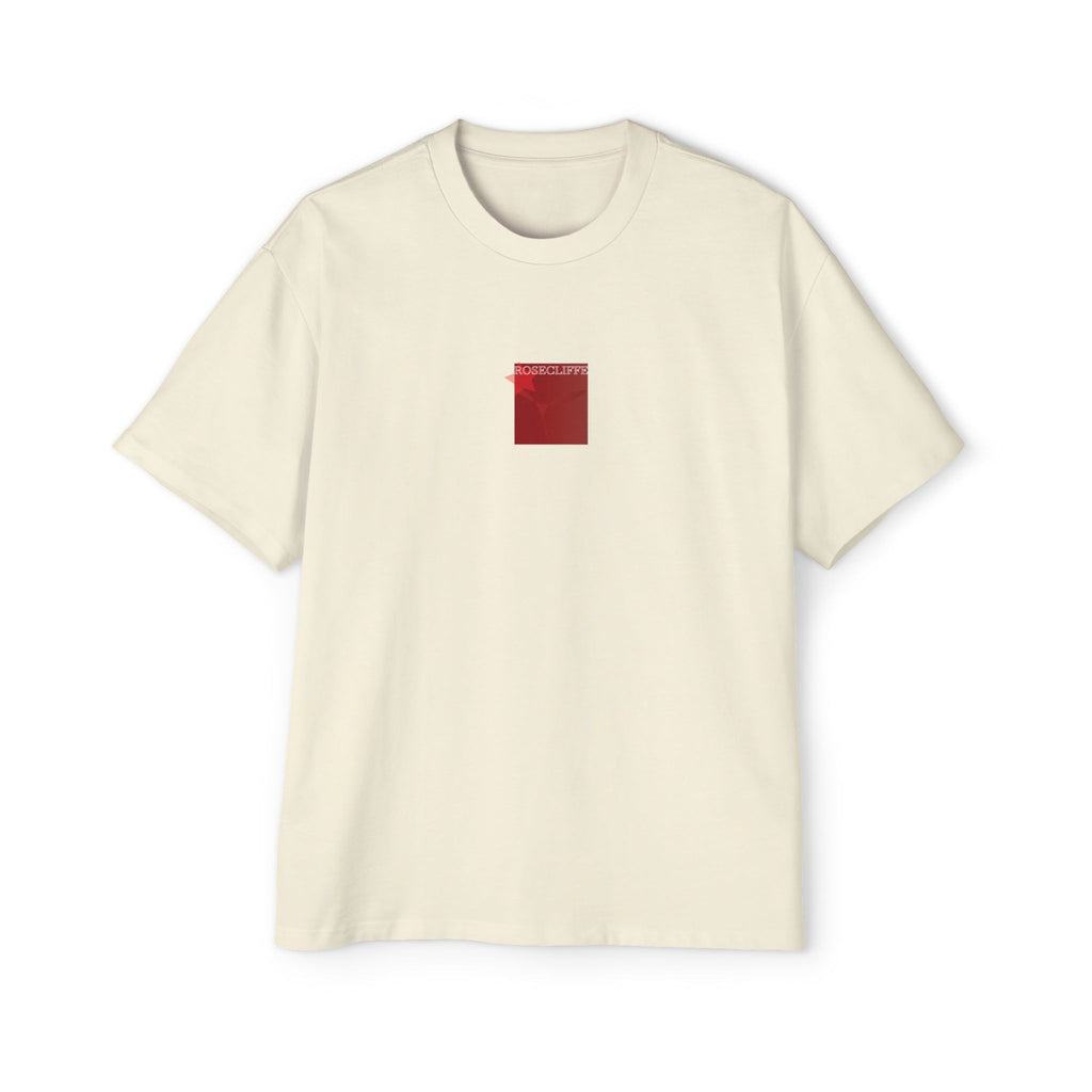 Rosecliffe Men's Graphic Tee Size Off-White Beige Crew Neck Short Sleeve