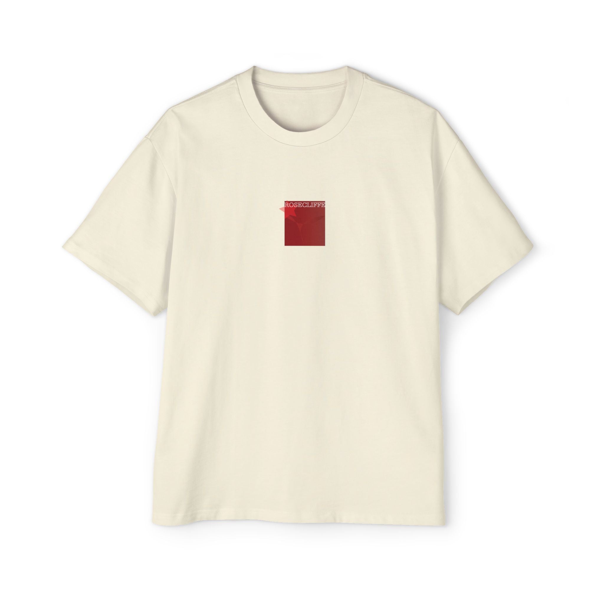 Rosecliffe Men's Graphic Tee Size Off-White Beige Crew Neck Short Sleeve