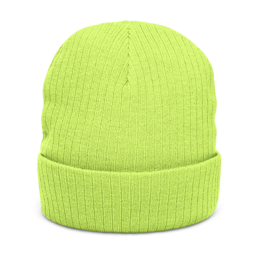 Rosecliffe Winter Ribbed Knit Embroidered Beanie