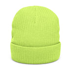 Rosecliffe Winter Ribbed Knit Embroidered Beanie
