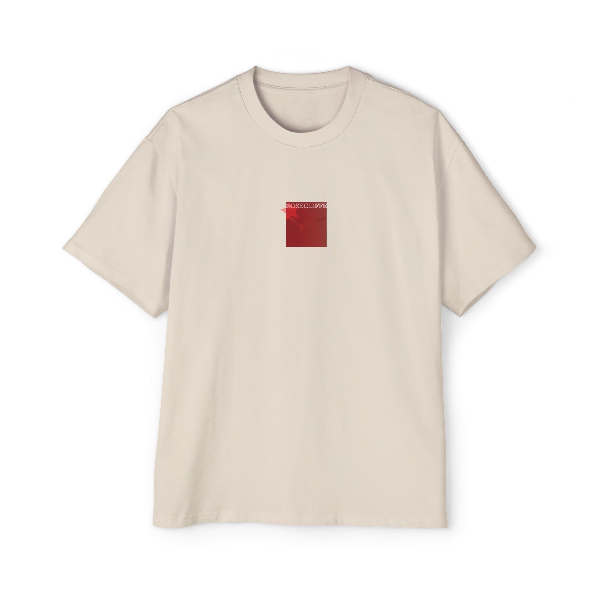 Rosecliffe Men's Graphic Tee Size Off-White Beige Crew Neck Short Sleeve